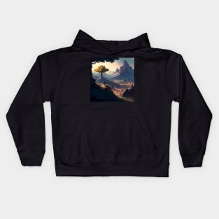 Mountainside River View Kids Hoodie